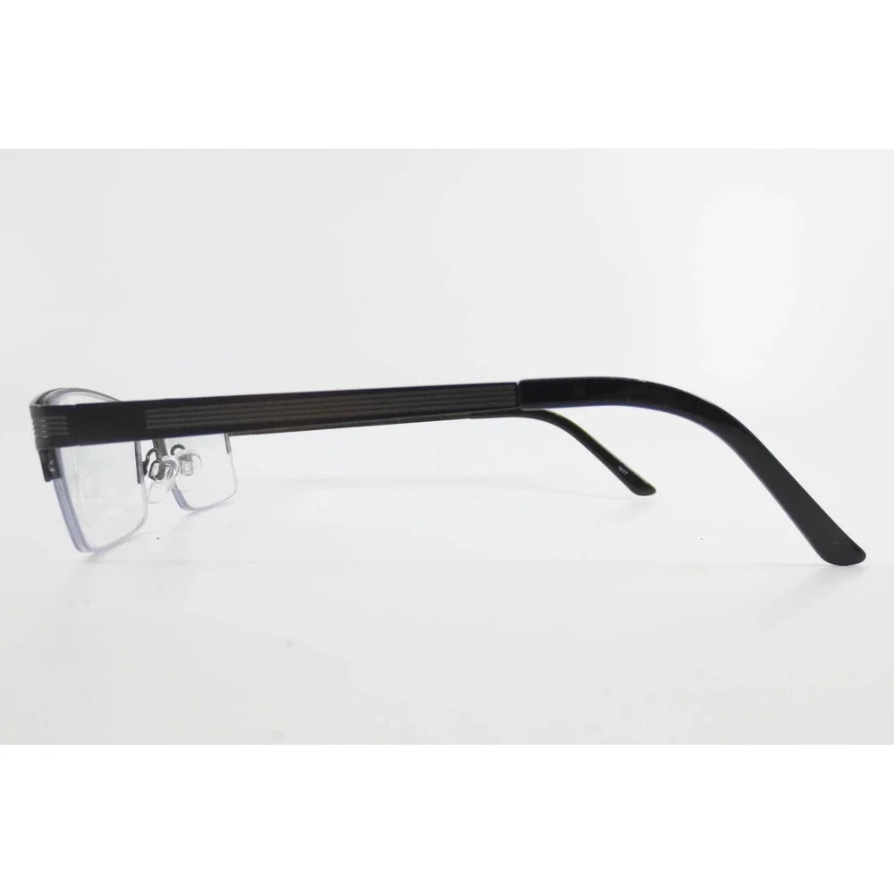 Tempo MR0001 GM Gunmetal Semi Rimless Rectangular Eyeglass Frames 58-18-150